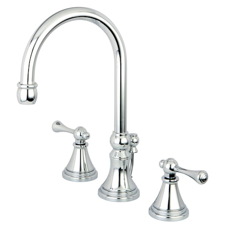 Kingston Brass 8" Widespread Bathroom Faucet, Chrome KS2981BL